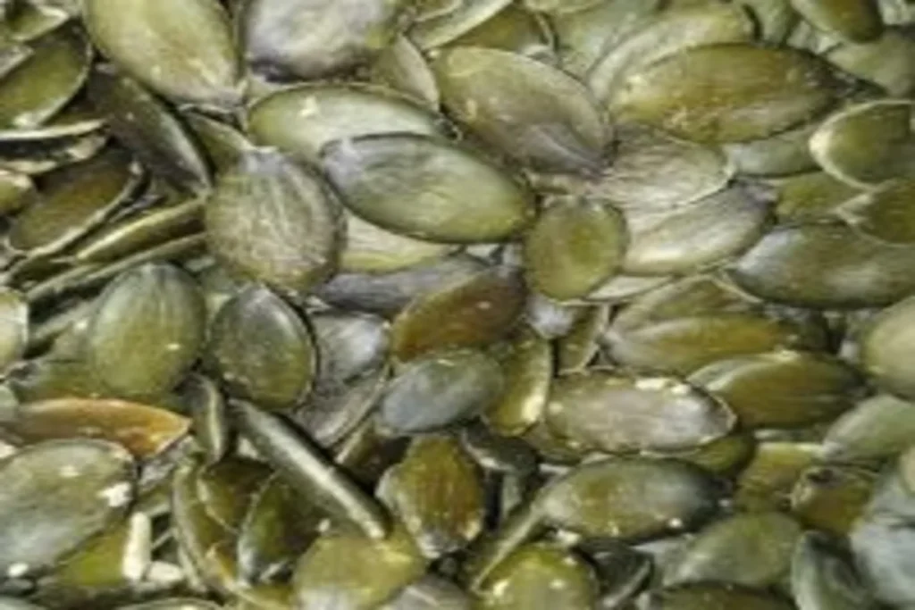 Gros plan sur des graines de courge fraîches et brillantes, illustrant leurs bienfaits nutritionnels pour la santé.