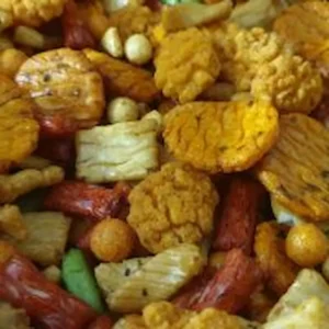 Mélange de crackers japonais dans sachet kraft – assortiment coloré et croquant – Noix de Luxe