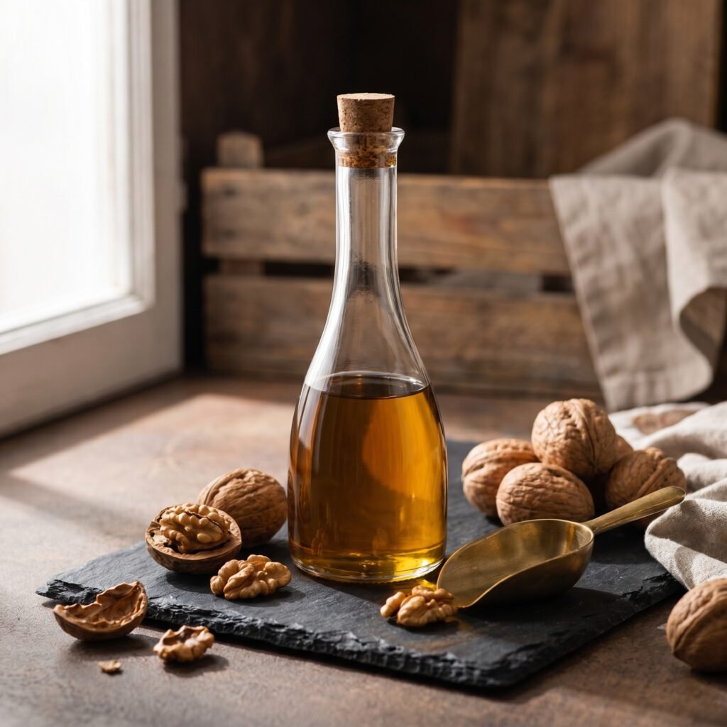 Extraction de l'huile de noix à partir de noix crues