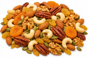 Mélange pécan amande cajou raisin abricot snack premium Noix de Luxe